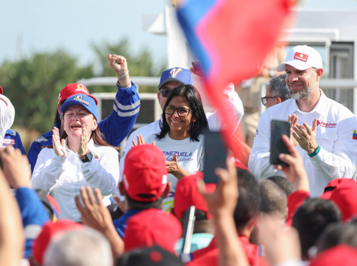 Presidenta (E) Delcy Rodríguez lidera encuentro con trabajadores petroleros durante Gran Peregrinación Nacional