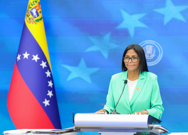 Presidenta (E) Delcy Rodríguez en mensaje a la Nación subrayó la importancia de una Venezuela libre de bloqueo: «el propósito es avanzar de manera firme hacia el desarrollo próspero de la Patria»