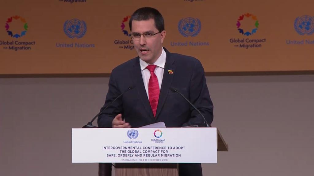 Discurso del Canciller Jorge Arreaza en la Conferencia para el Pacto Mundial sobre Migración Segura en Marruecos.