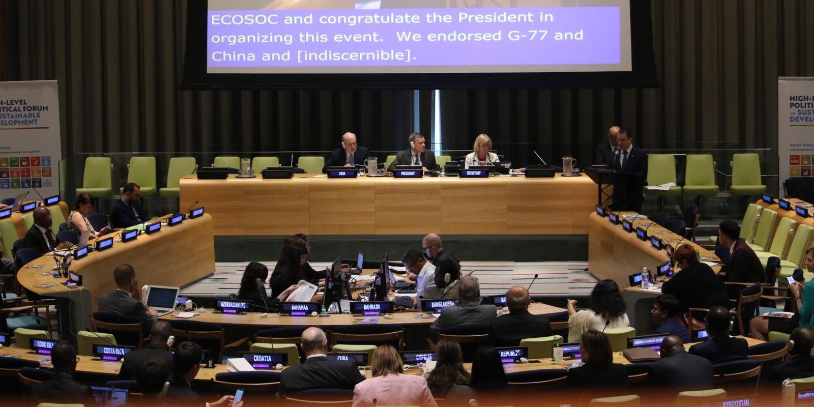 Intervención del canciller Jorge Arreaza durante el Foro Político de Alto Nivel sobre Desarrollo Sustentable y Segmento de Alto nivel del ECOSOC 2019.