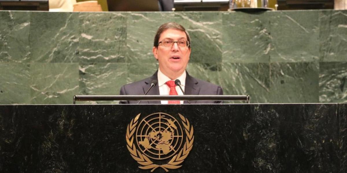 Discurso del canciller de Cuba Bruno Rodríguez durante votación en la ONU por cese del bloqueo de EEUU.
