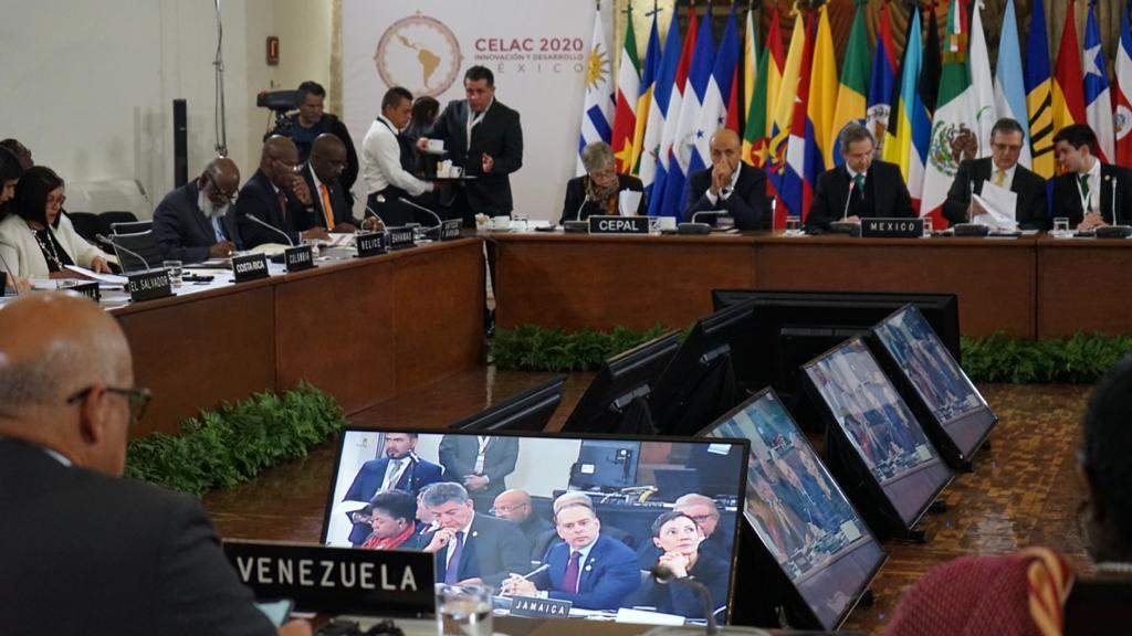 Intervención del vicepresidente sectorial Jorge Rodríguez durante instalación de presidencia pro tempore de la Celac en México.