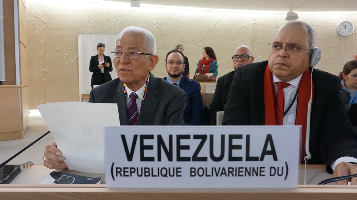 Intervención del representante permanente ante la ONU-Ginebra, Jorge Valero, en Debate General del Informe de la Alta Comisionada para DDHH.