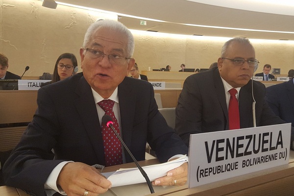 Intervención del embajador Jorge Valero ante actualización oral del informe de la OACNUDH en 45° sesión del Consejo de DDHH de la ONU.