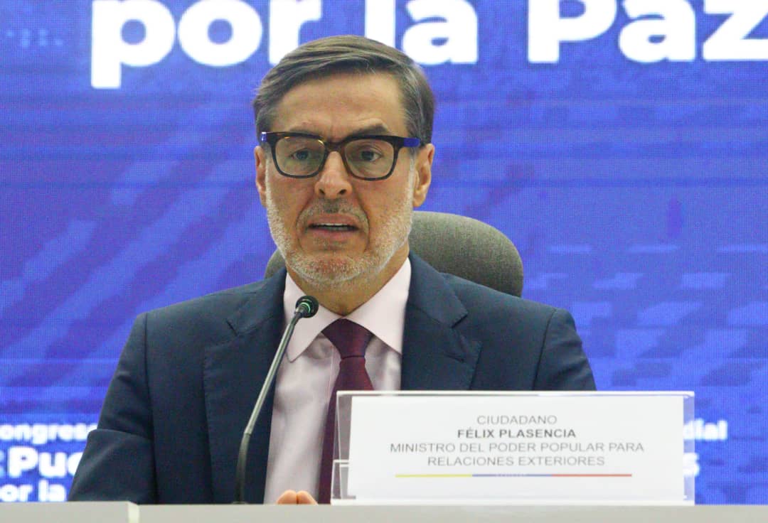 Discurso inaugural del Canciller Félix Plasencia del Congreso Mundial de los Pueblos por la Paz.