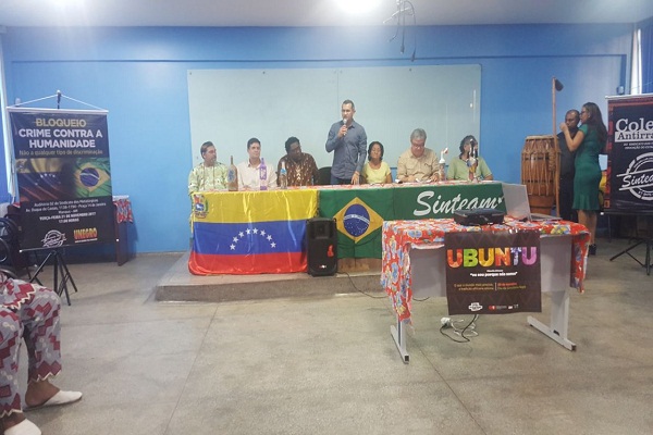 Desde Manaos rechazan bloqueo financiero de EEUU contra Venezuela.
