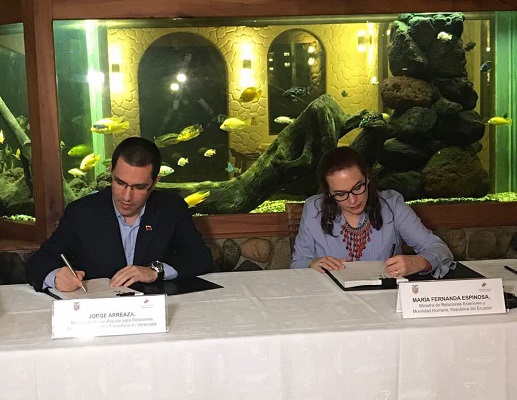 Venezuela y Ecuador ratifican compromiso de fortalecer relaciones bilaterales