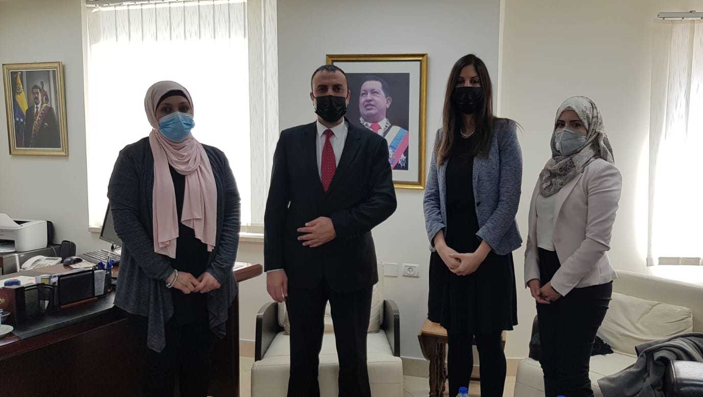 Embajador venezolano se reúne con encargada del Despacho de América Latina y el Caribe de la Cancillería palestina