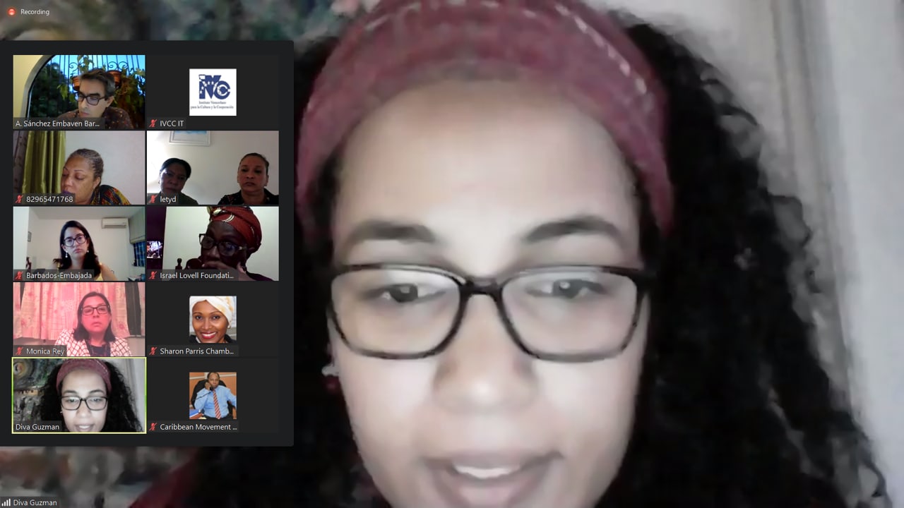 Diputada venezolana Diva Guzmán participa en videoconferencia con motivo del Día Internacional de la Mujer en Barbados