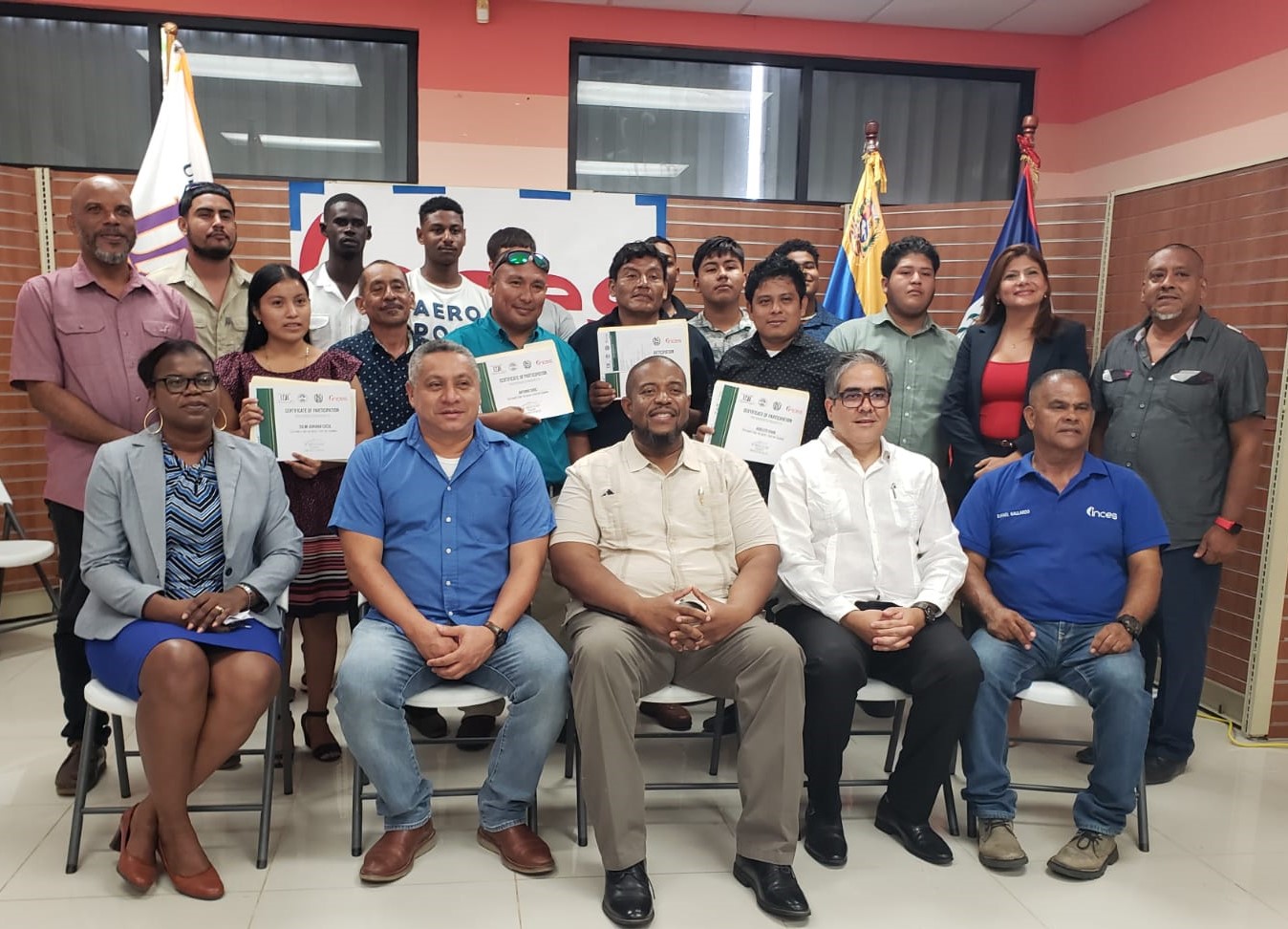 INCES formó a 13 beliceños en reparación de motores Diesel