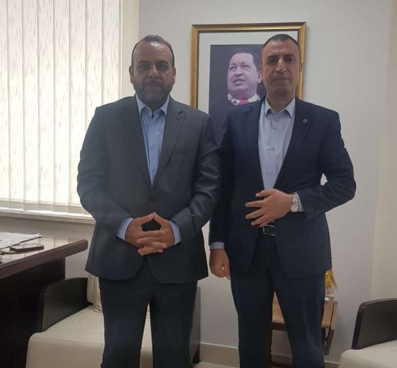 Embajador de Venezuela se reúne con Presidente de Unión de Escritores Palestinos