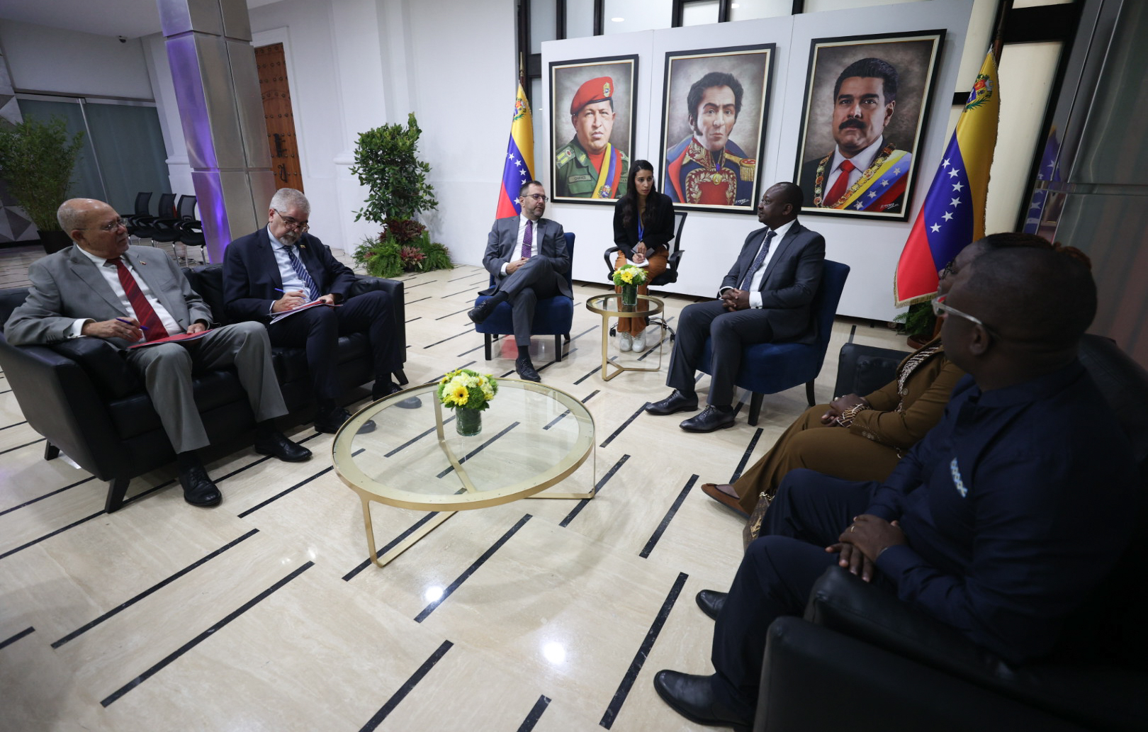Expertos electorales de la Unión Africana se reunieron con el canciller Yván Gil