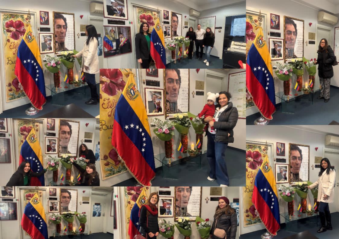 «Una flor para el Libertador»: Consulado de Milán rindió tributo a Bolívar