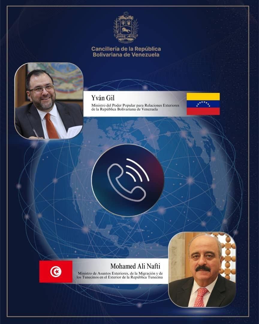 Cancilleres de Venezuela y Túnez acuerdan profundizar cooperación mutua