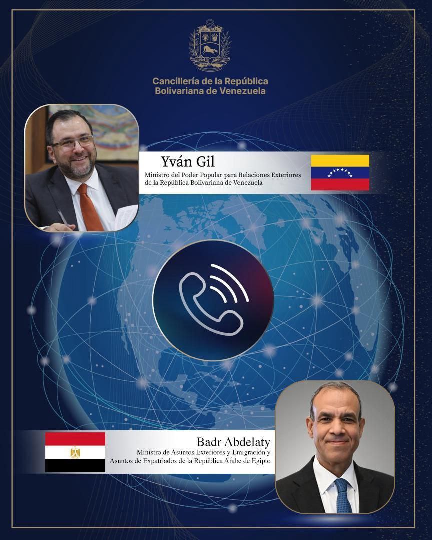 Venezuela y Egipto debaten propuesta de Cumbre Mundial por la Paz y contra la Guerra
