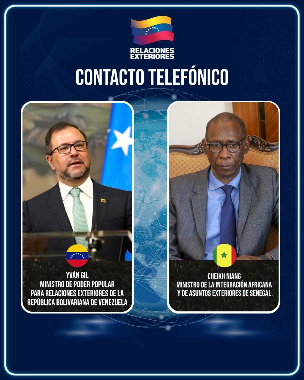 Venezuela destaca firme solidaridad de Senegal