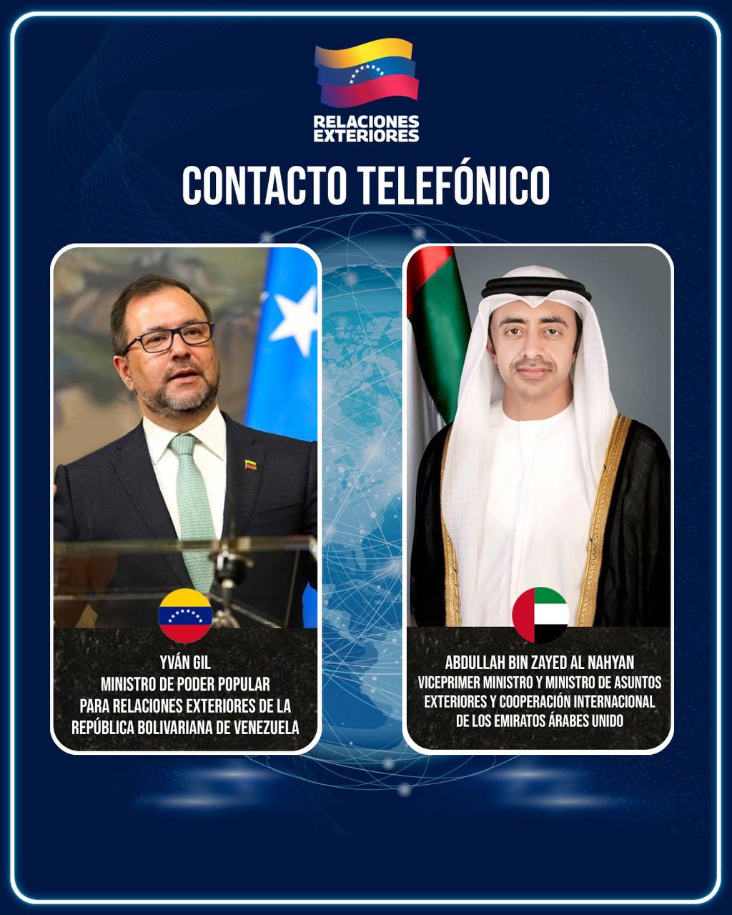 Caracas y Abu Dabi avanzan hacia un plan de cooperación estratégica integral