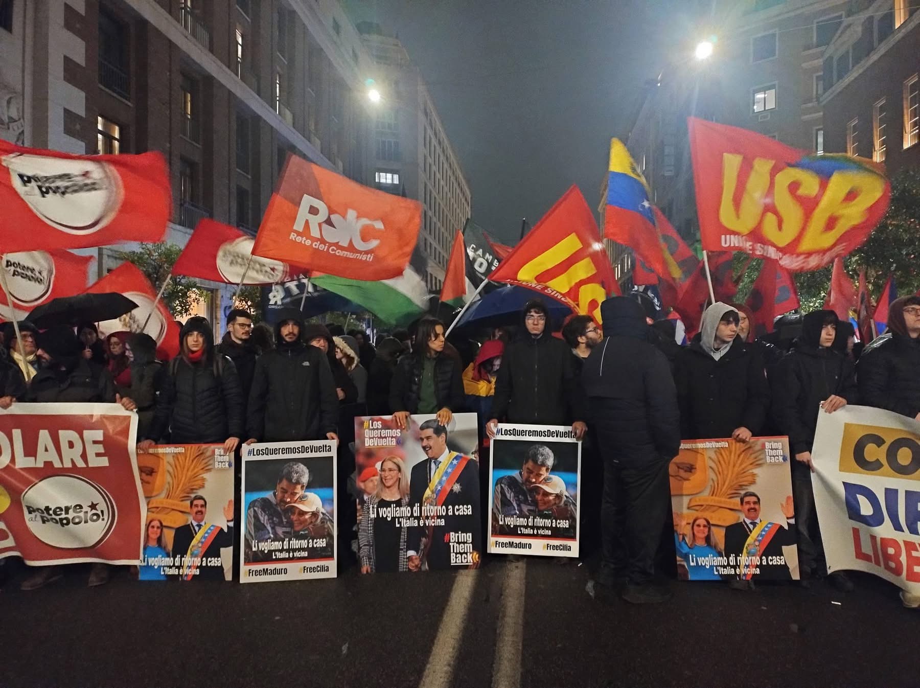 Gran manifestación en Roma para exigir liberación del presidente Maduro