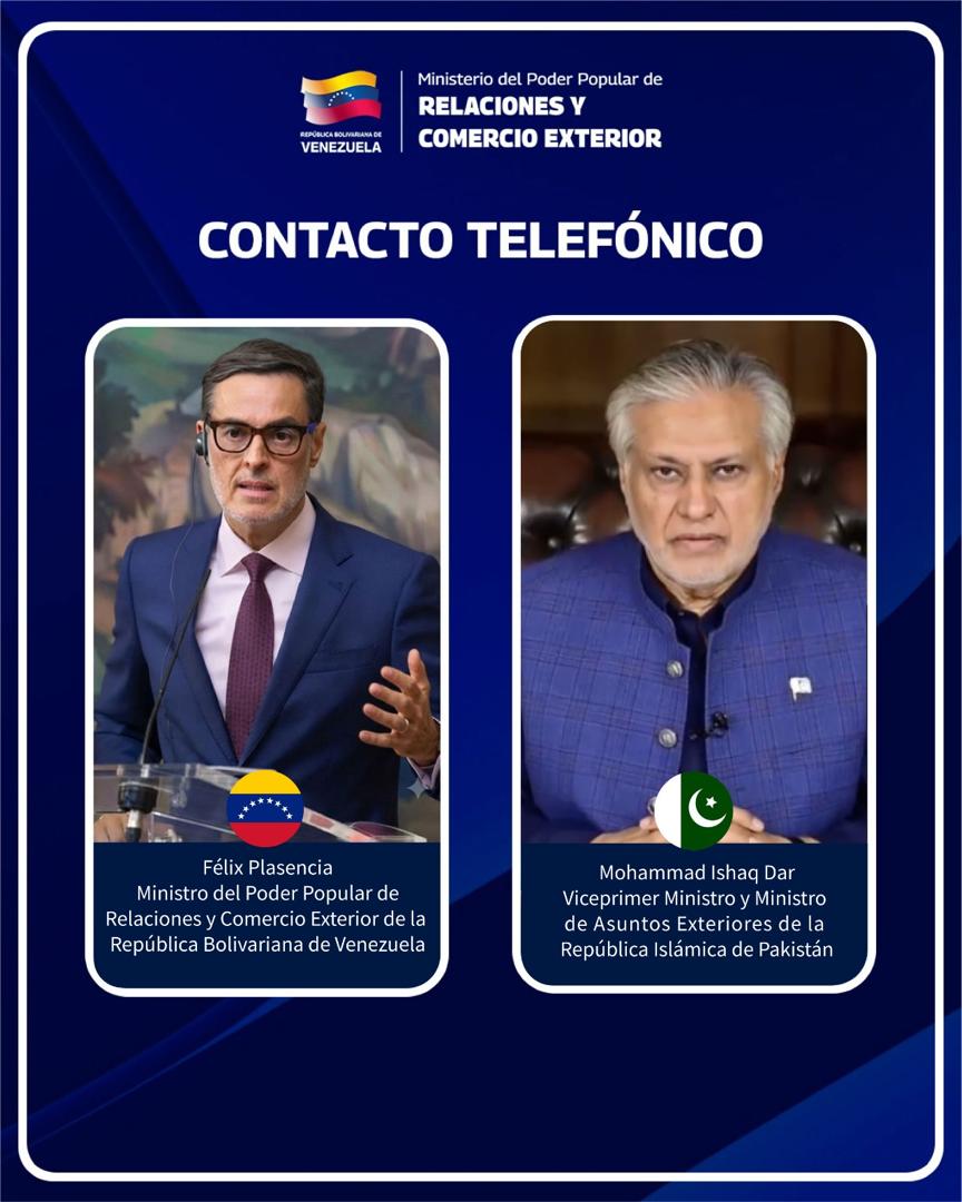 Venezuela y Pakistán preparan agenda conjunta para concretar proyectos y fortalecer relación