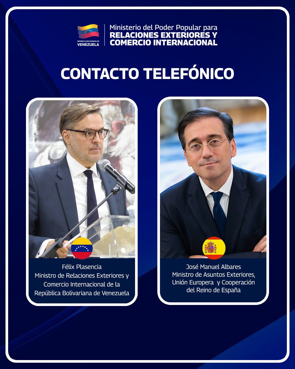Venezuela y España abordan oportunidades de cooperación durante diálogo de sus cancilleres