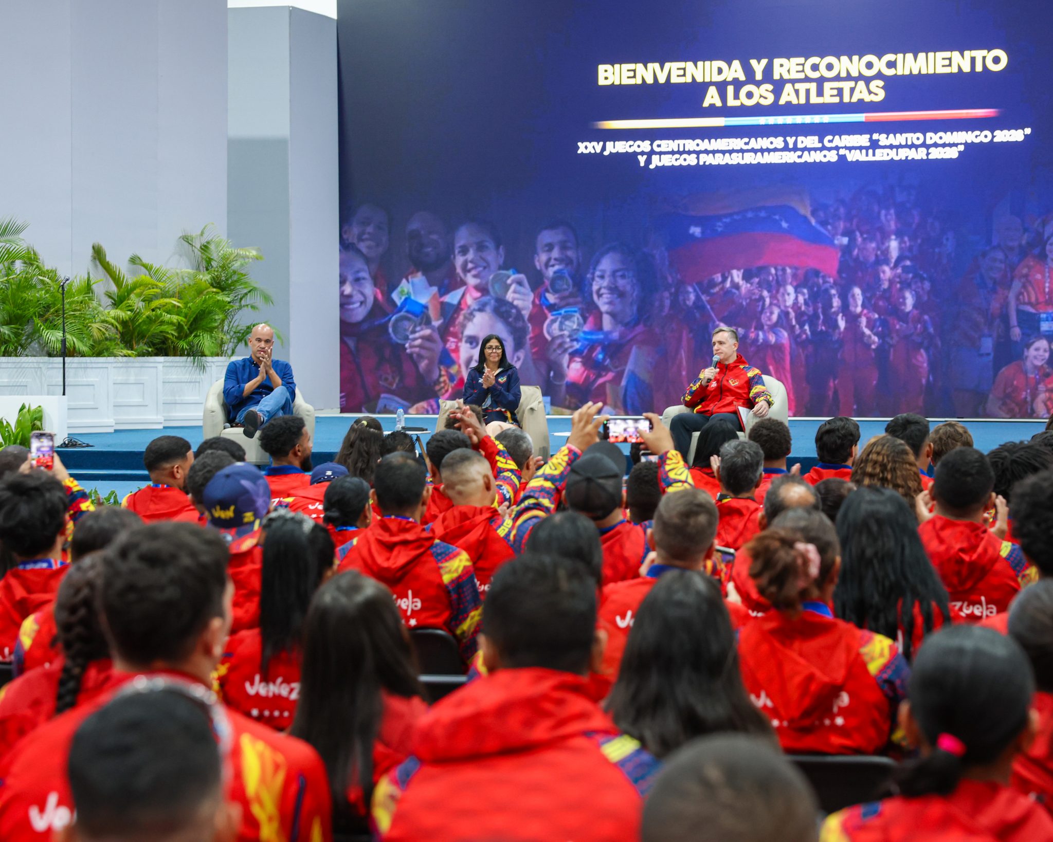 Presidenta Delcy Rodríguez lideró acto de bienvenida y reconocimiento a atletas de los Juegos Centroamericanos y Parasuramericanos 2026
