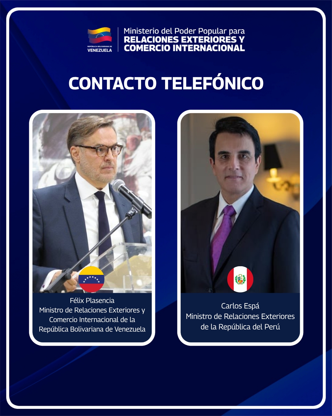 Venezuela y Perú revisan avances en reanudación de relaciones consulares