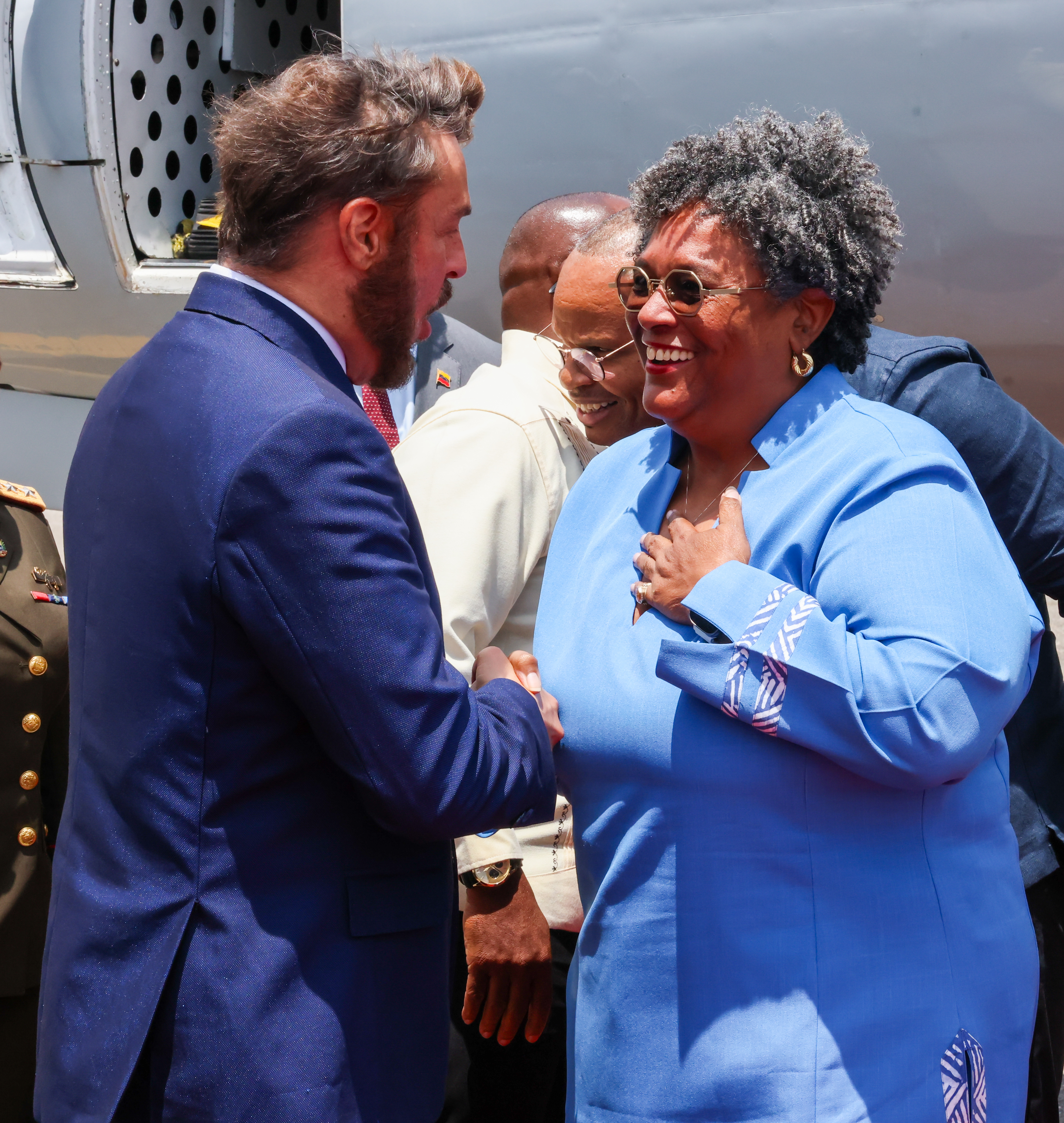 Primera Ministra de Barbados Mia Mottley arriba a Venezuela