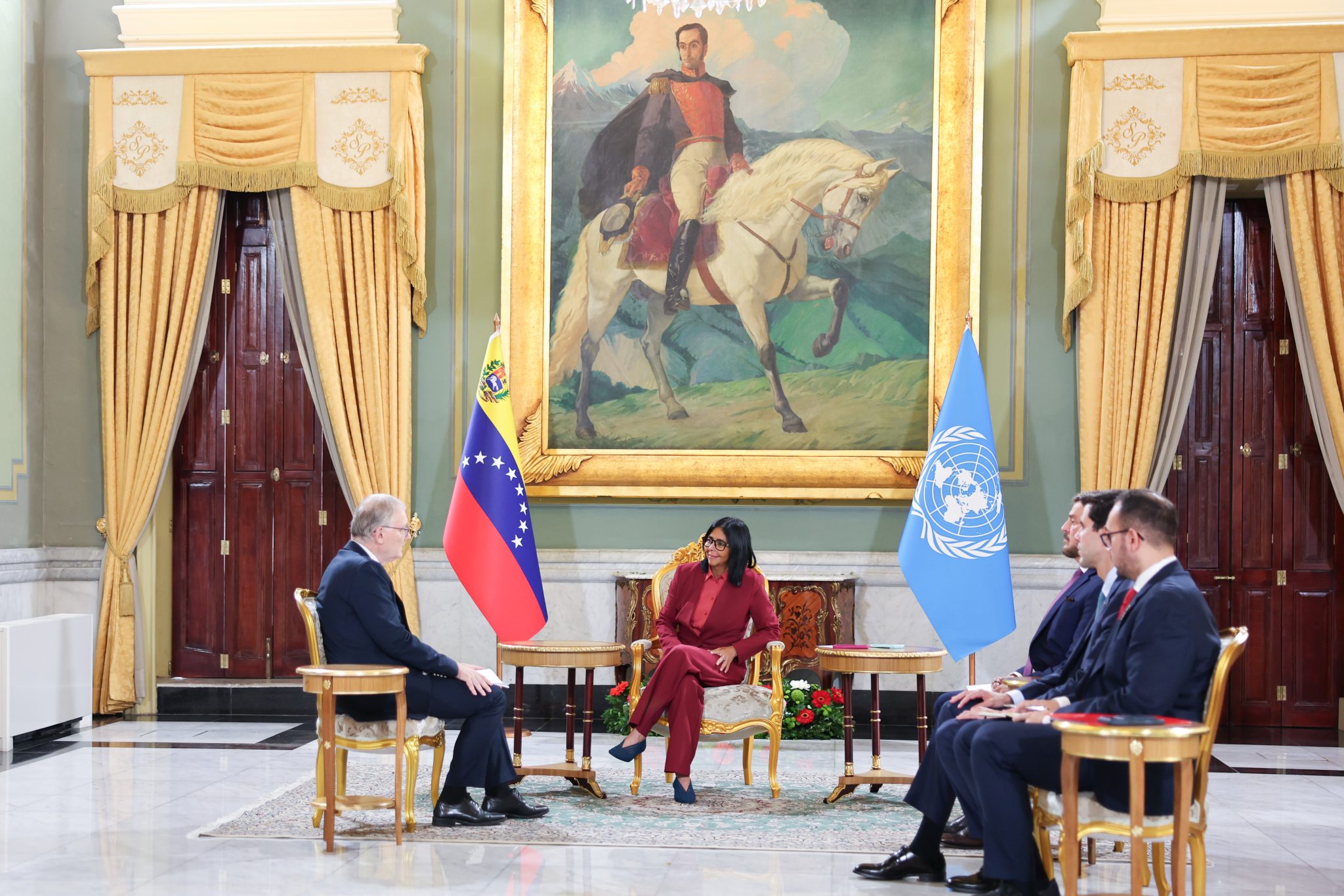 Presidenta Delcy Rodríguez recibe en Miraflores al nuevo coordinador residente de Naciones Unidas