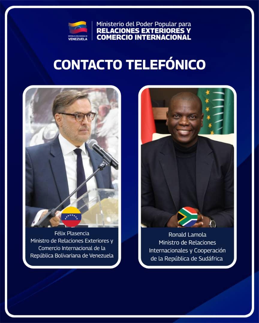 Venezuela y Sudáfrica acuerdan reforzar lazos bilaterales