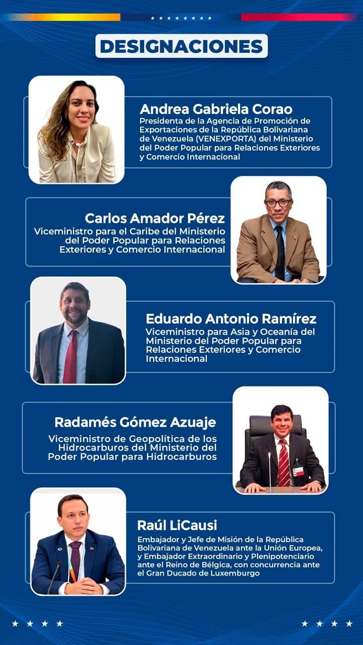 Presidenta Delcy Rodríguez anunció nuevas designaciones para fortalecer proyección internacional