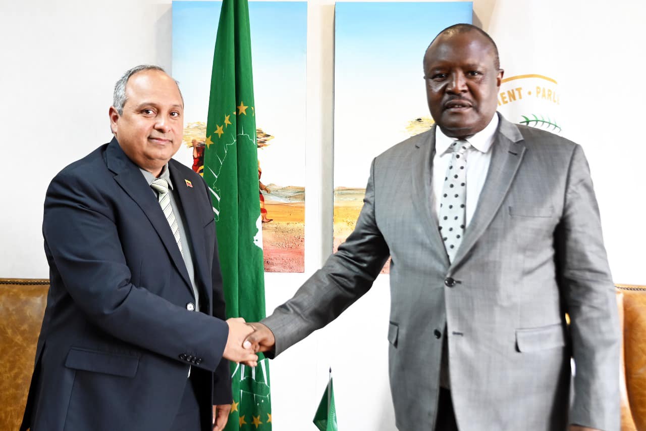 Embajador en Sudáfrica se reúne con Presidente del Parlamento Panafricano