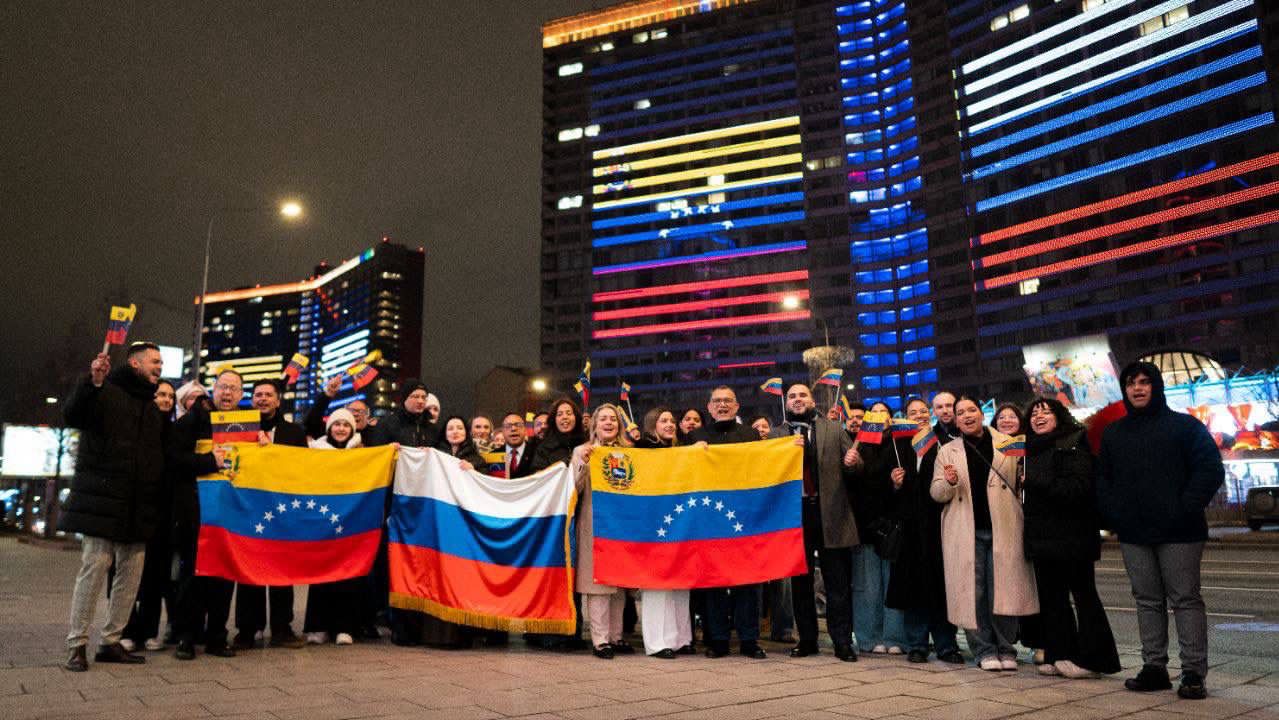 Espectáculo de luces en Moscú celebra 80 años de relaciones Rusia-Venezuela