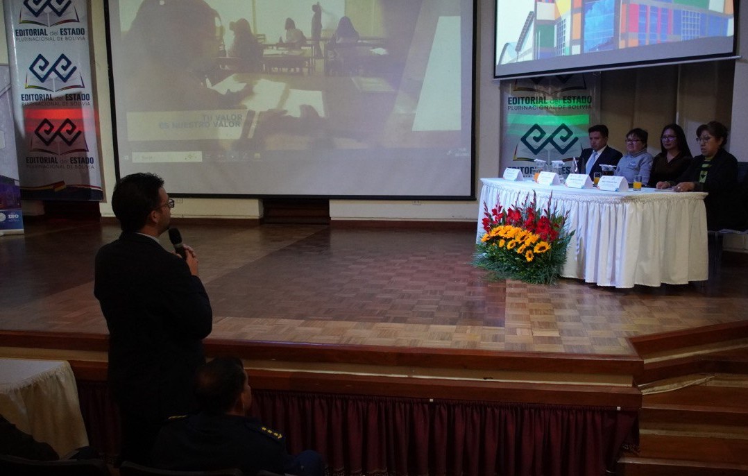 Embajador Trómpiz asiste a Rendición de Cuentas 2024 de Editorial de Bolivia