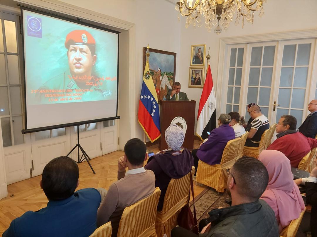 Conmemoran en Egipto el 23° aniversario del Rescate de la Dignidad Nacional en Venezuela
