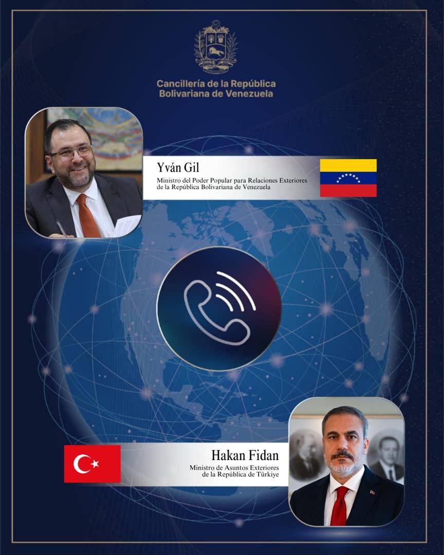 Cancilleres de Venezuela y Türkiye abordan situación en Medio Oriente