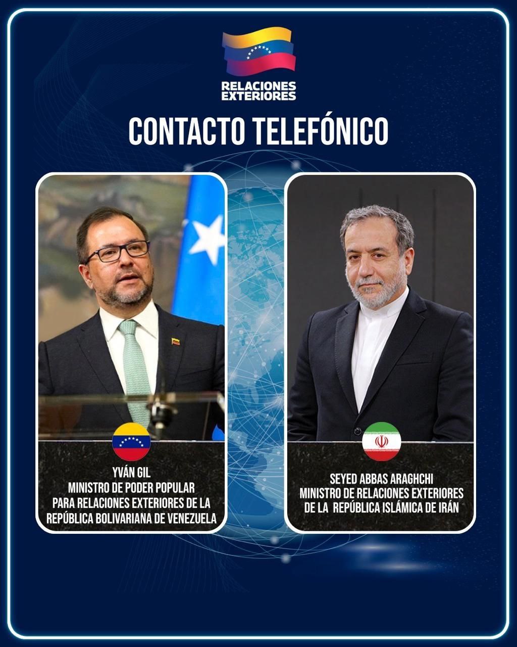 Venezuela recibe firme respaldo de Irán frente a agresiones imperiales