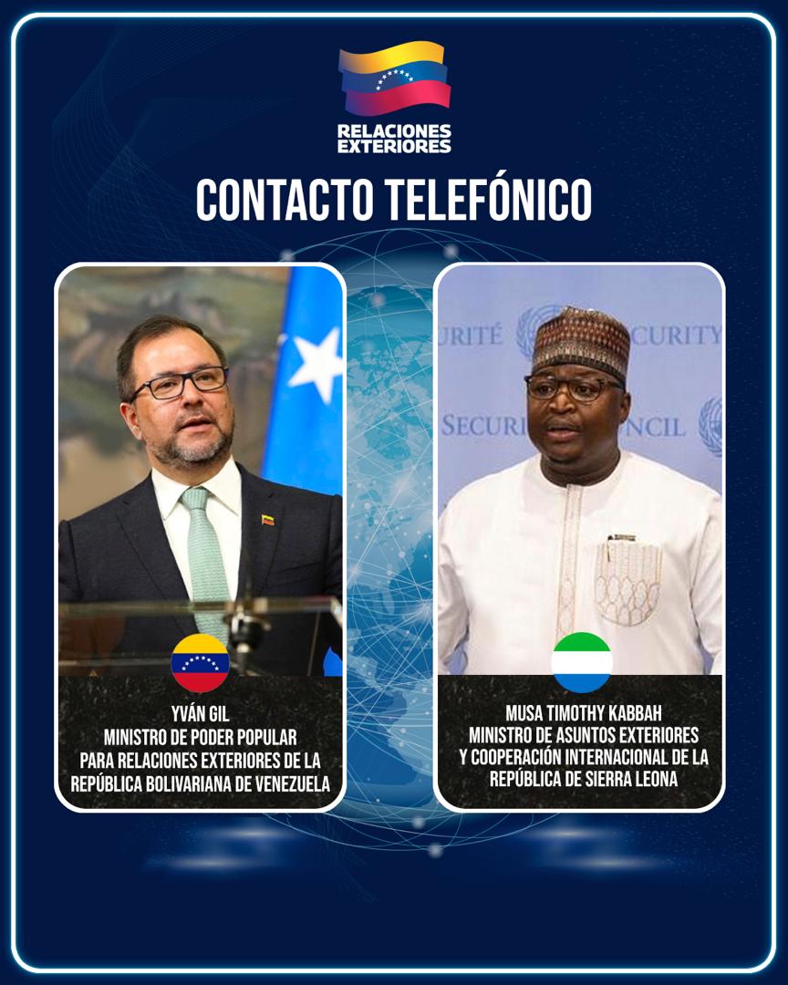 Sierra Leona expresa a Venezuela pleno respaldo a principios de Carta de la ONU