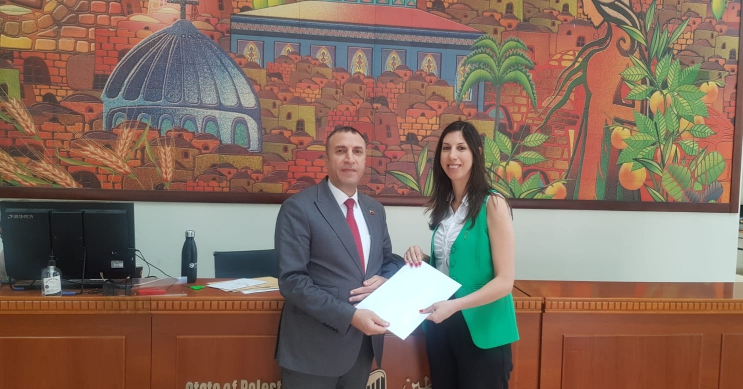 Embajador Taha se reúne con la Encargada del Despacho de América Latina y el Caribe de Cancillería palestina