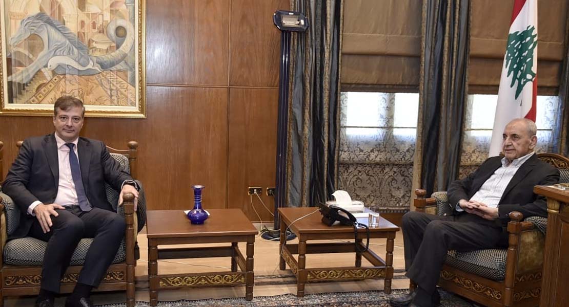 Embajador Biomorgi se reúne con presidente del Parlamento Libanés Nabih Berri