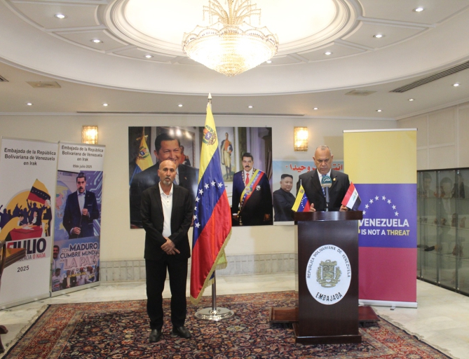 Embajador en Irak expresa verdad de Venezuela y condena maniobras hostiles de EEUU