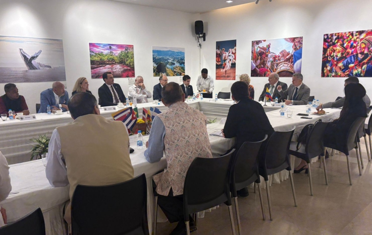 Embajadora Rodríguez participa en sesión de trabajo del GRULAC en Nueva Delhi