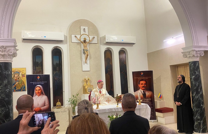 Celebran misa en El Cairo por canonización de los primeros santos venezolanos