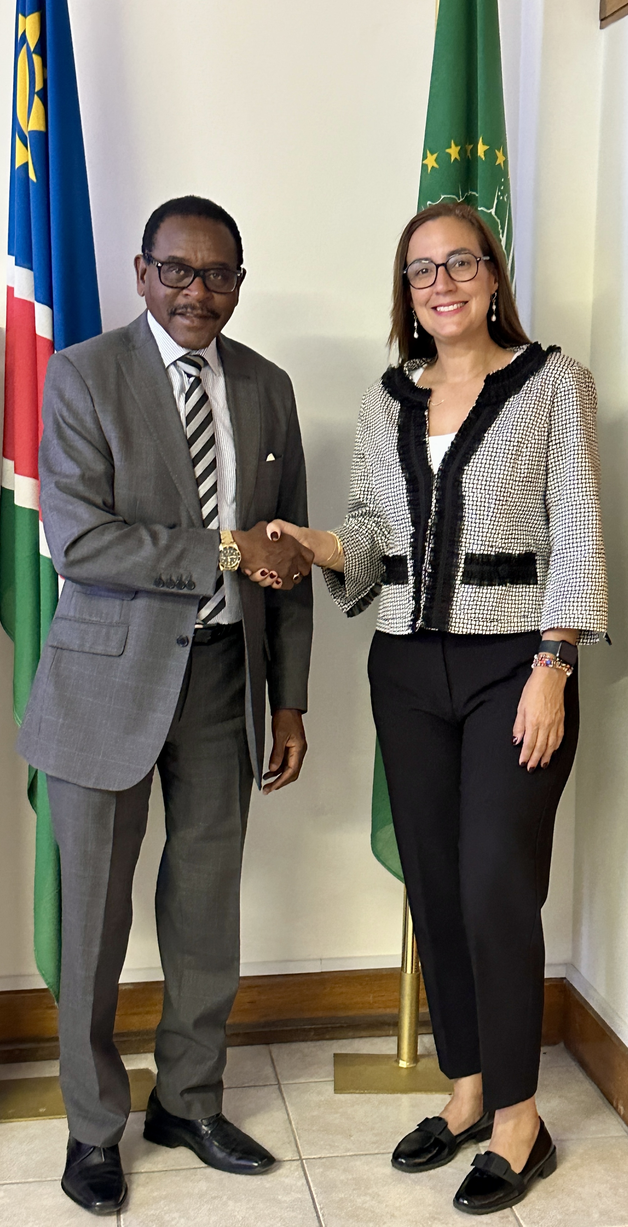 Embajadora de Venezuela se reúne con nuevo director de Protocolo de Cancillería de Namibia