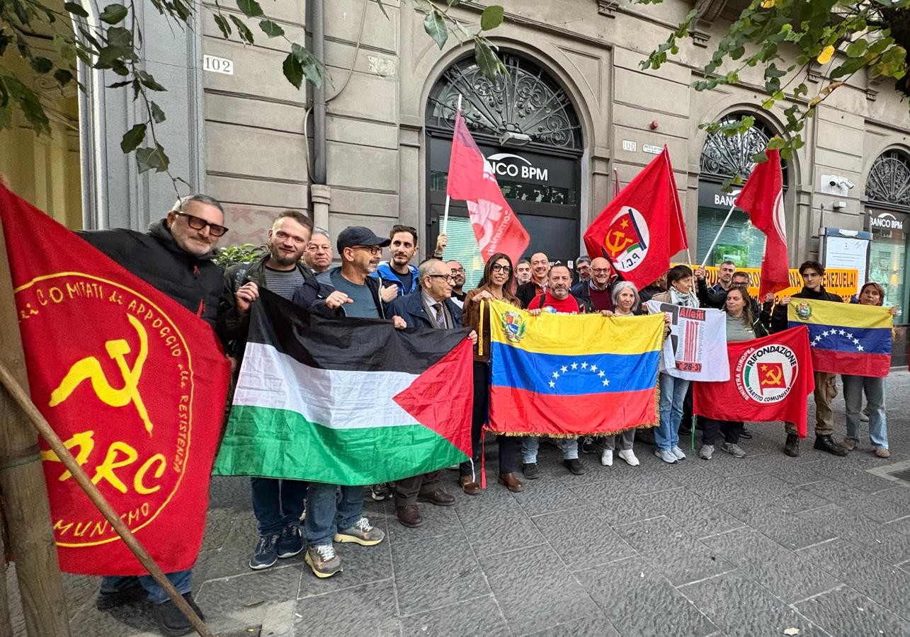 Realizan en Nápoles acto de solidaridad con Venezuela y contra el despliegue militar imperialista