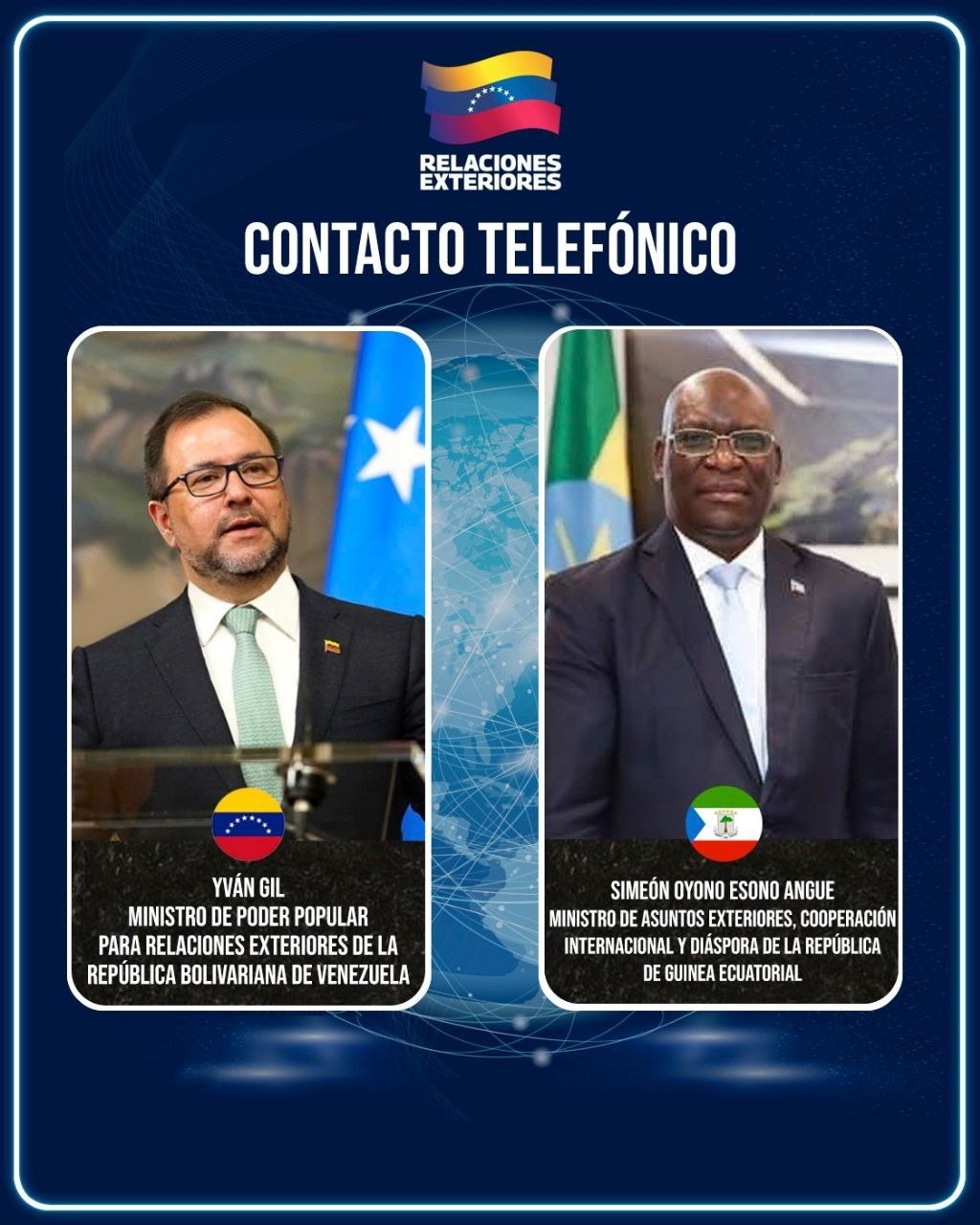 Venezuela y Guinea Ecuatorial reafirman su compromiso con la defensa de la paz