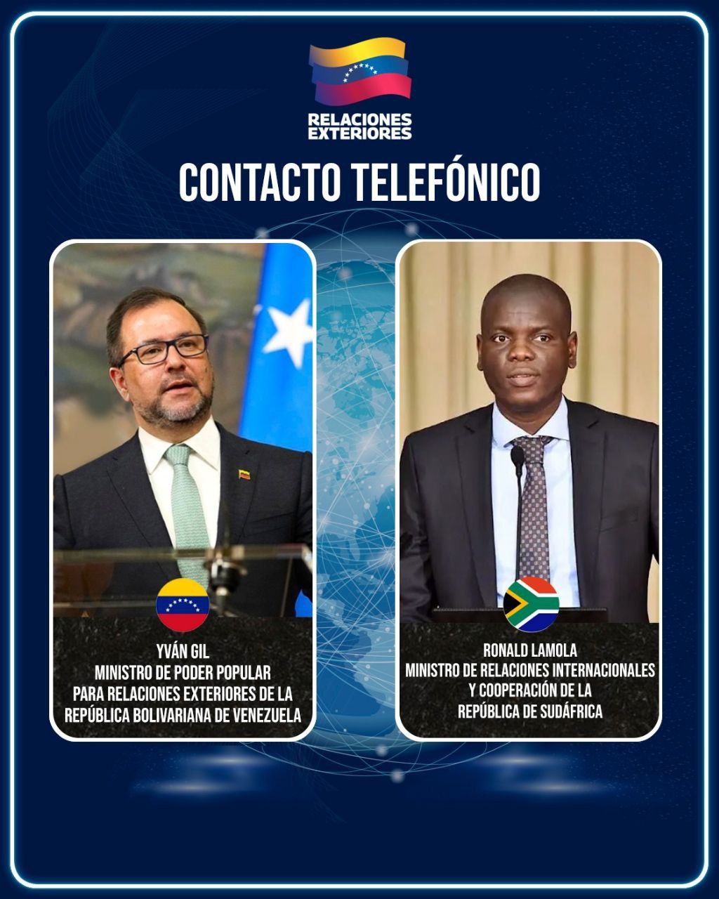 Sudáfrica ratifica apoyo a Venezuela “frente a amenazas belicosas”