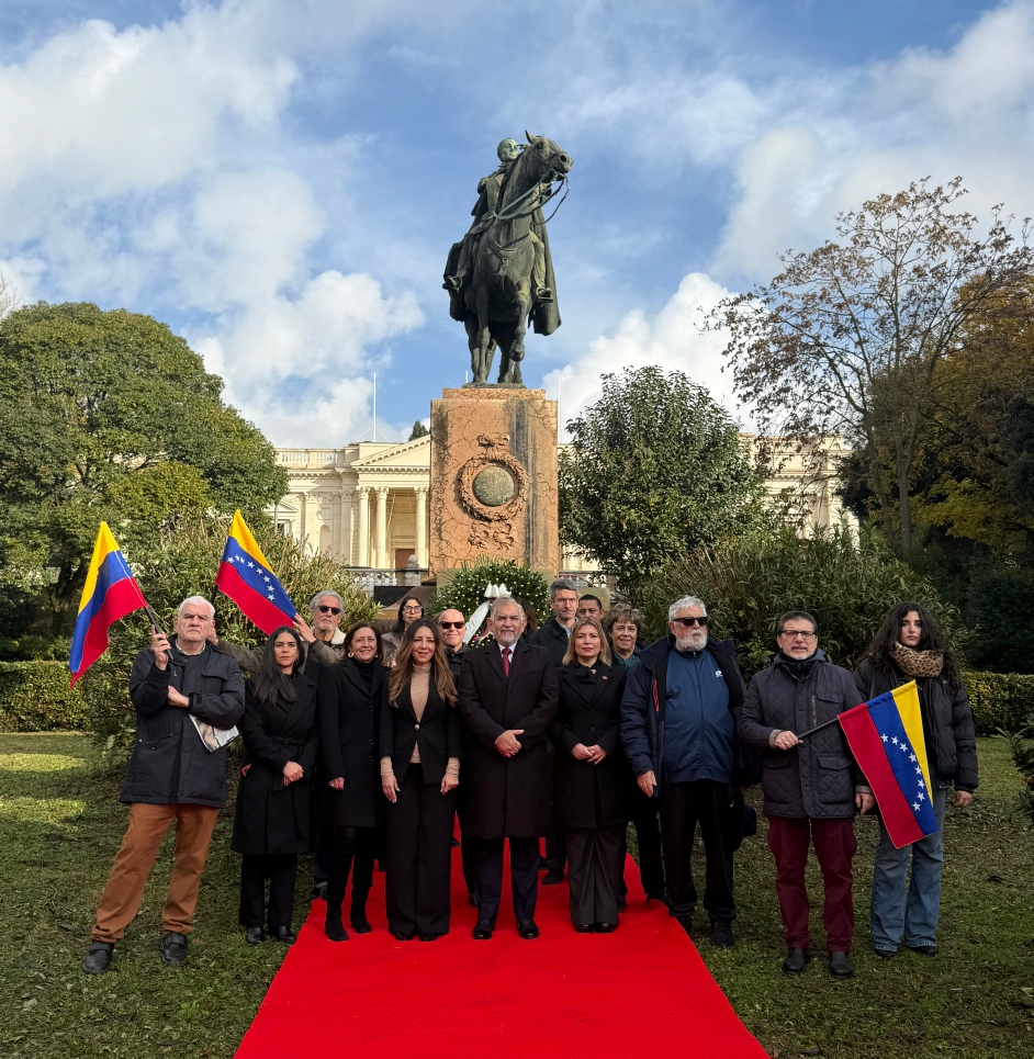 En Italia se conmemora el 195 aniversario de la siembra del Padre de la Patria venezolana