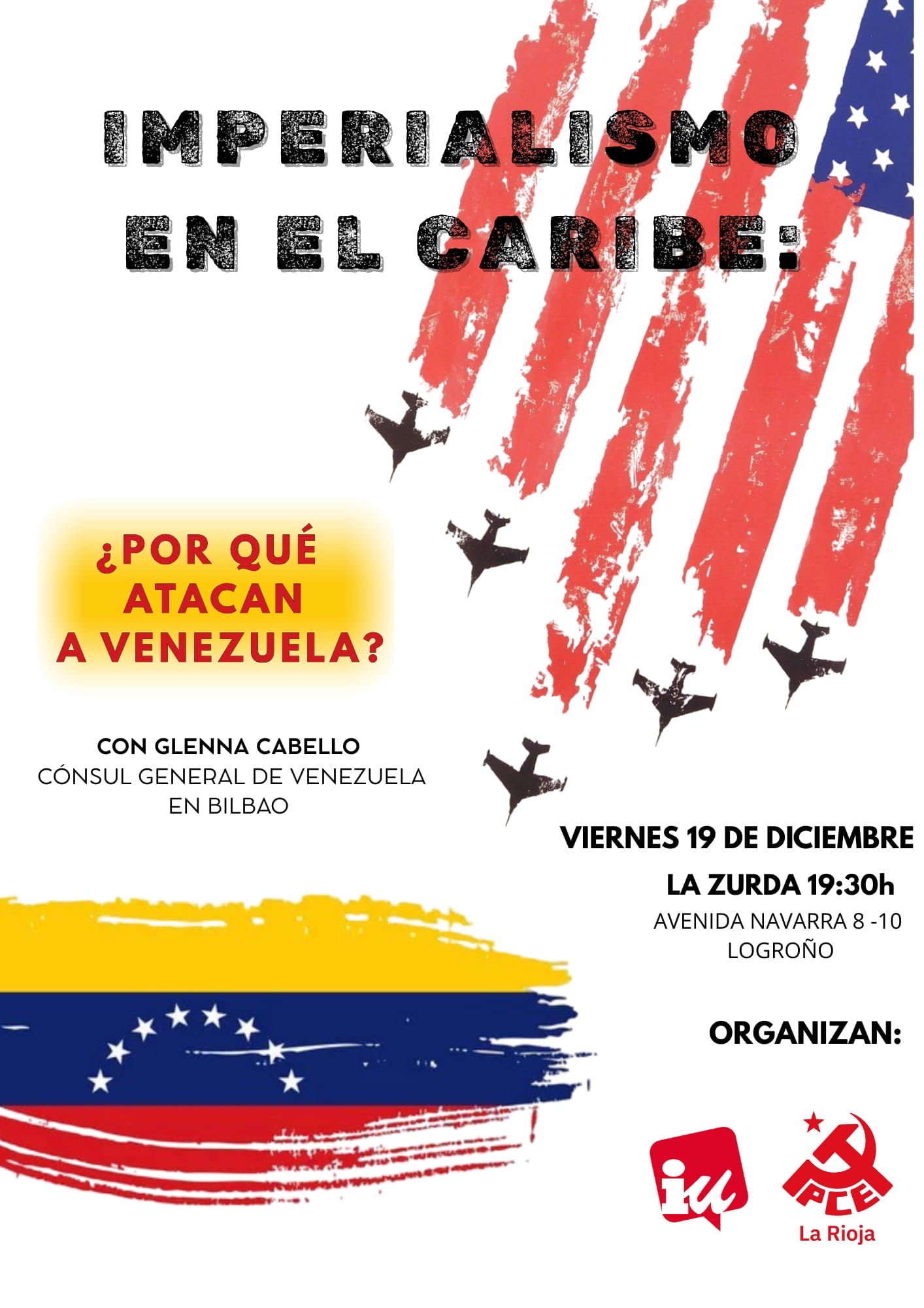 Denuncian en Logroño amenazas y agresiones imperialistas contra Venezuela
