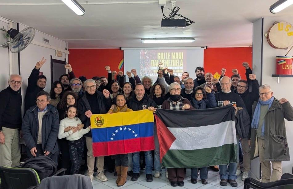 Nápoles: Asamblea pública denuncia secuestro del Presidente y Primera Dama de Venezuela