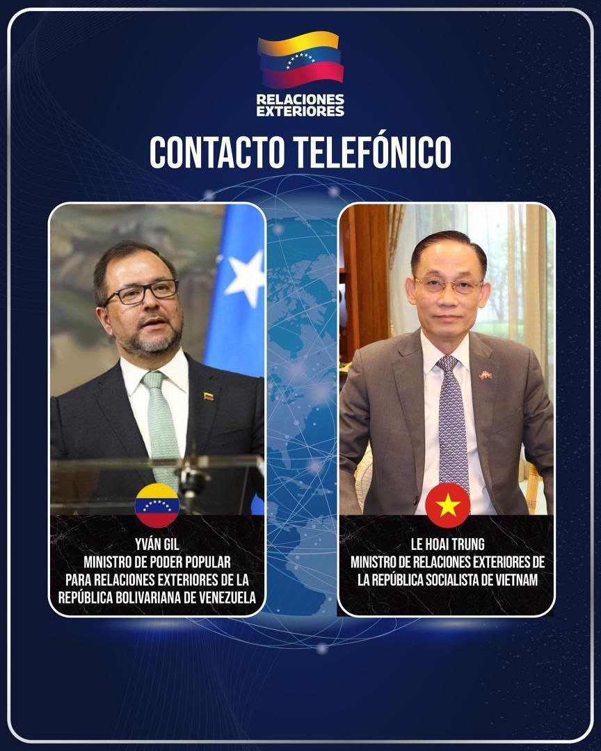 Canciller Yván Gil agradece a Vietnam su firme postura en defensa de la soberanía de Venezuela